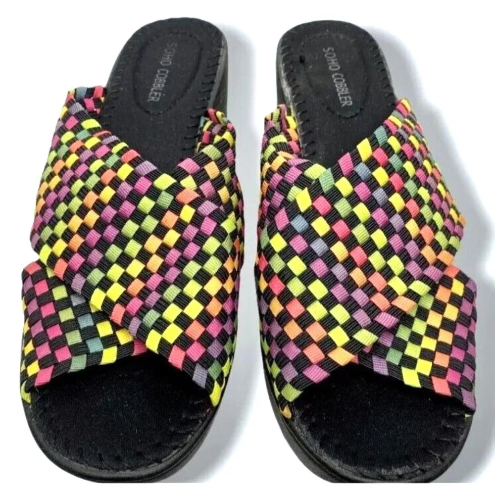 Dexflex Sport Woven Platform‎ Women'sY2K multicolor Shoe size 7.5